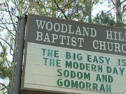 Woodland Hills Baptist Church sign