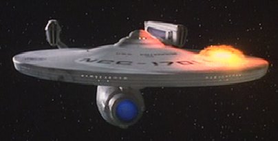 Enterprise being hit in ST6