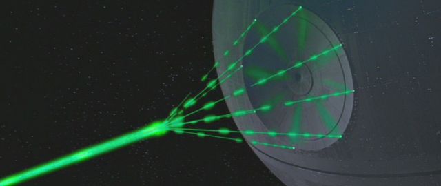 The Death Star fires its superlaser
