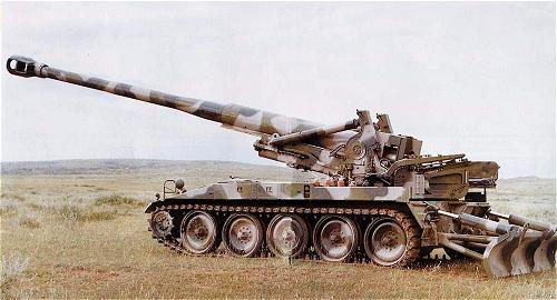 An American M110 8-inch self-propelled howitzer