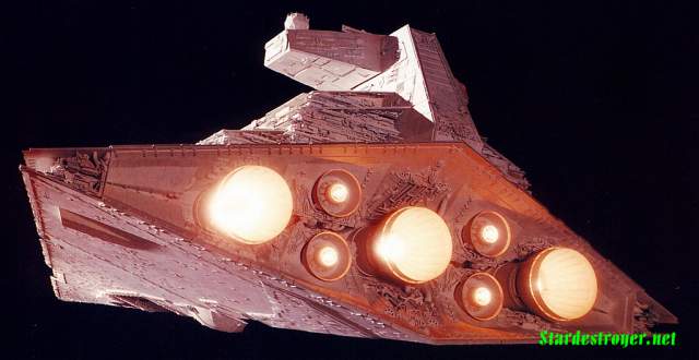 Aft view of an Imperial Star Destroyer