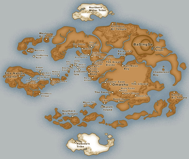 Mapping Avatar: The Last Airbender