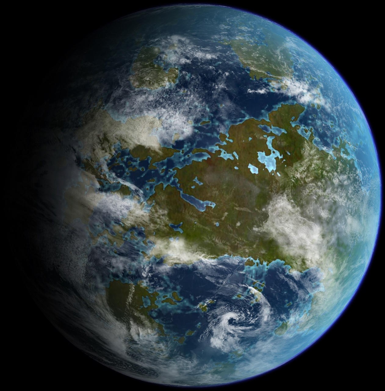 This is what Venus would look like if it was terraformed.
